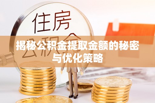 屯昌揭秘公积金提取金额的秘密与优化策略