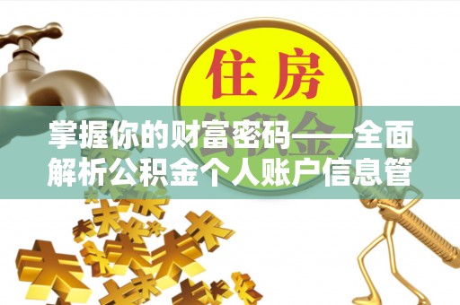 屯昌掌握你的财富密码——全面解析公积金个人账户信息管理与优化