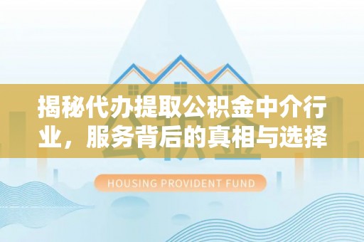 屯昌揭秘代办提取公积金中介行业，服务背后的真相与选择指南